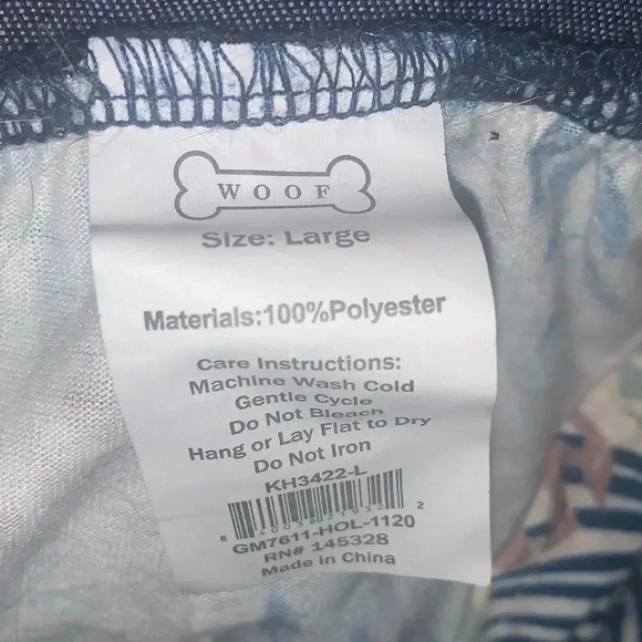 Woof Floral Denim Pet Dress - Picture 2 of 4